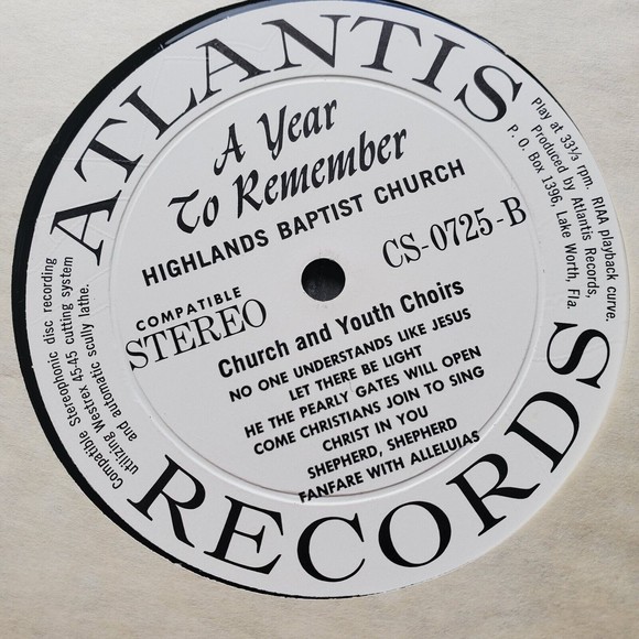 Highlands Baptist Church 1969 LP Record Album Tested Ocala FL A Year To Remember - Picture 7 of 10